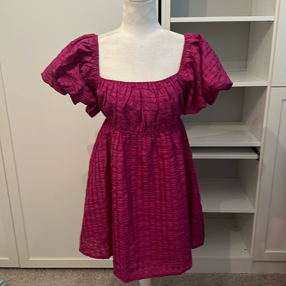 NWT Day+ Moon Puff Sleeve Dress Sz - Picture 1 of 4